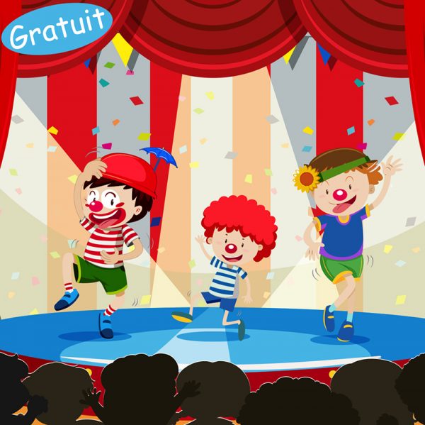 Saynète de clowns gratuite pour enfants